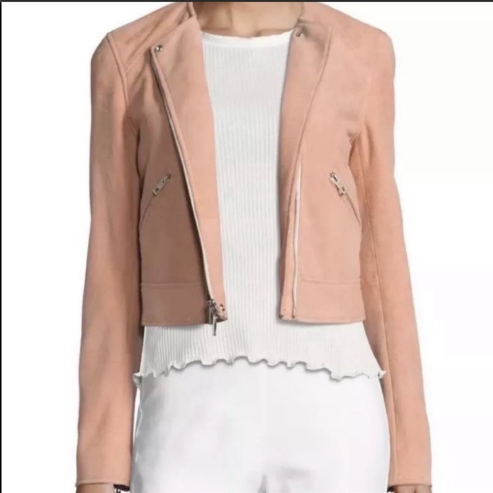 Rag & Bone Suede Motorcycle Biker Jacket- Size: 6 - Picture 2 of 6